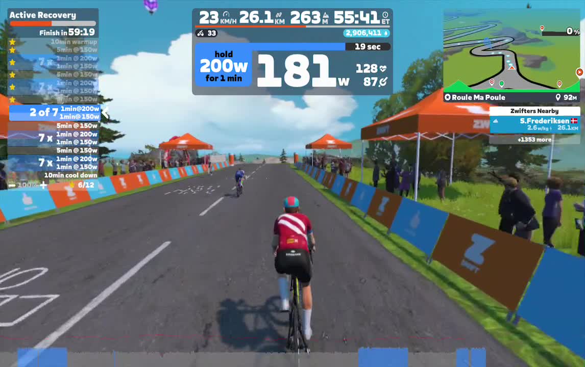 Zwift - Active Recovery on Roule Ma Poule in France