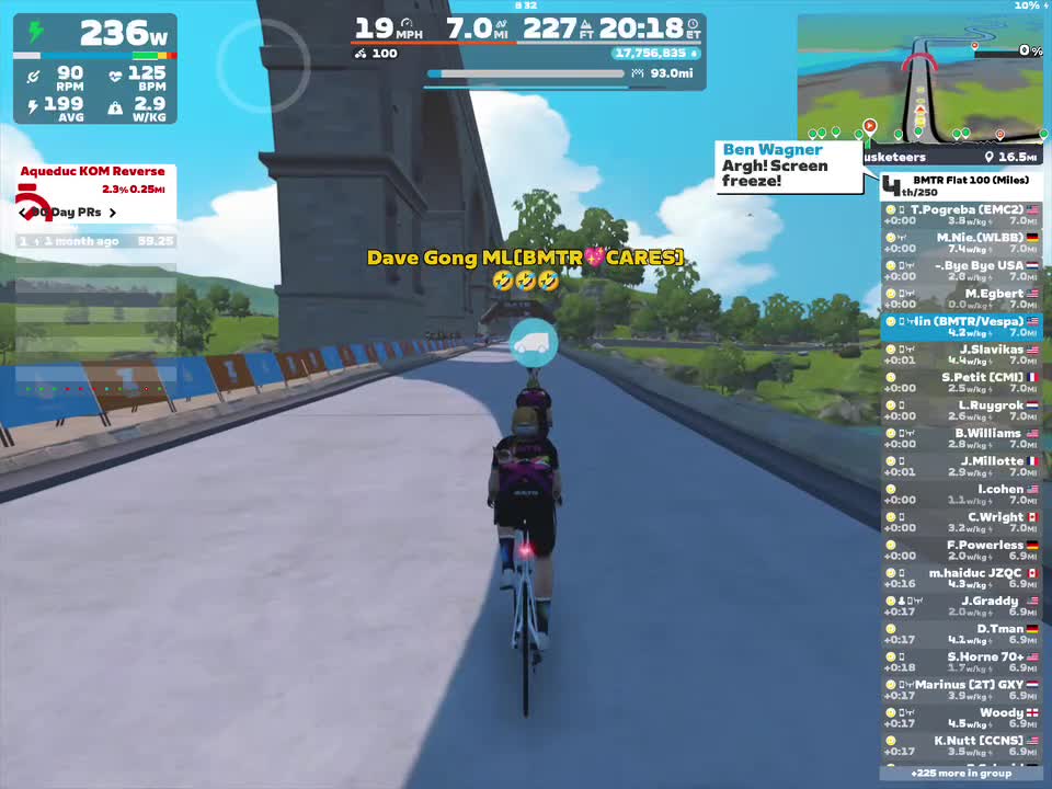 Zwift - Group Ride: BMTR Flat 100 (Miles) (D) on Three Musketeers in France