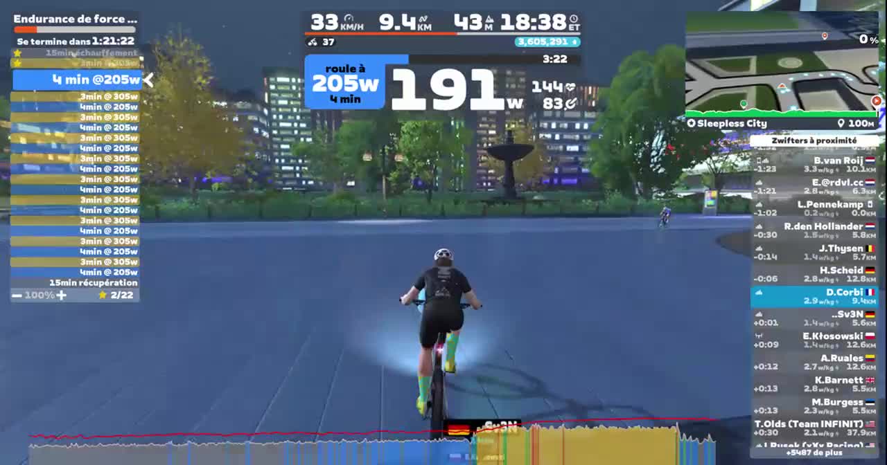 Zwift - Endurance de force | iDO Sport App on Sleepless City in Makuri Islands