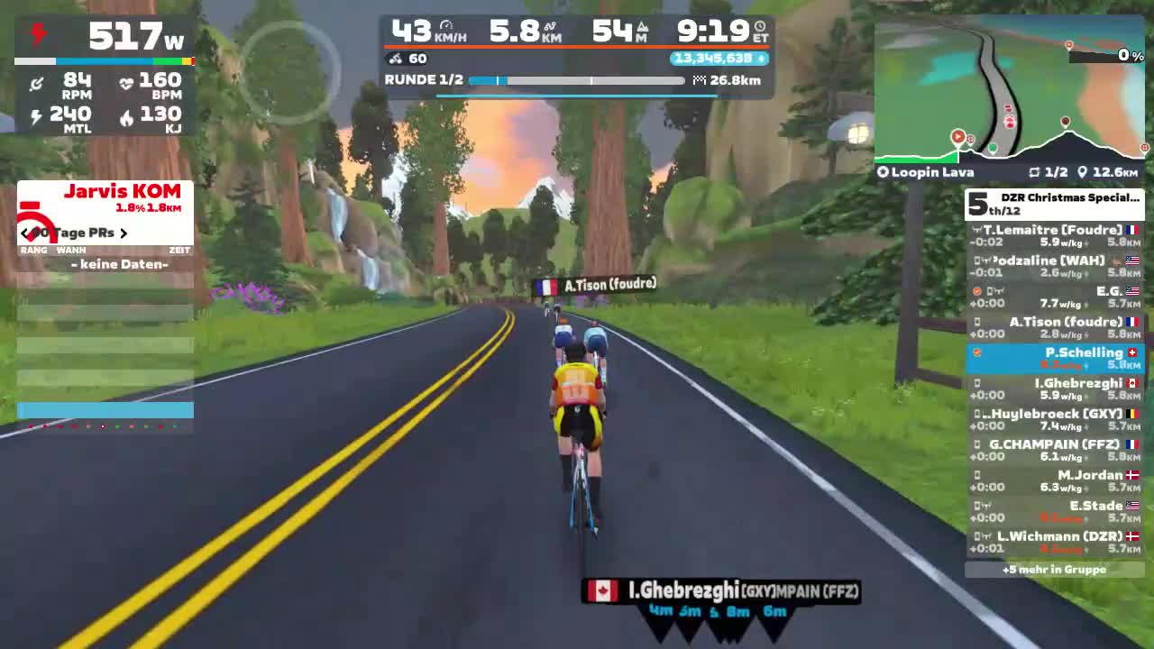 Zwift - Race: DZR Christmas Special - Stage 2 (A) on Loopin Lava in Watopia