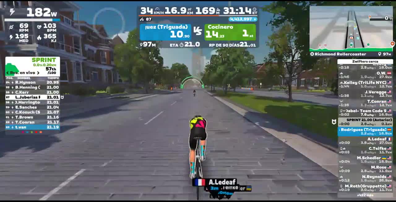 Zwift - Richmond Rollercoaster in Richmond