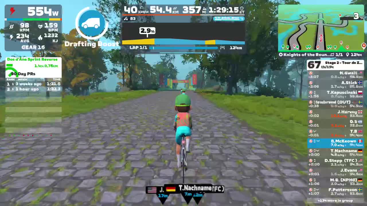Zwift - Group Ride: Long - Stage 2 - Tour de Zwift on Knights of the Roundabout in France