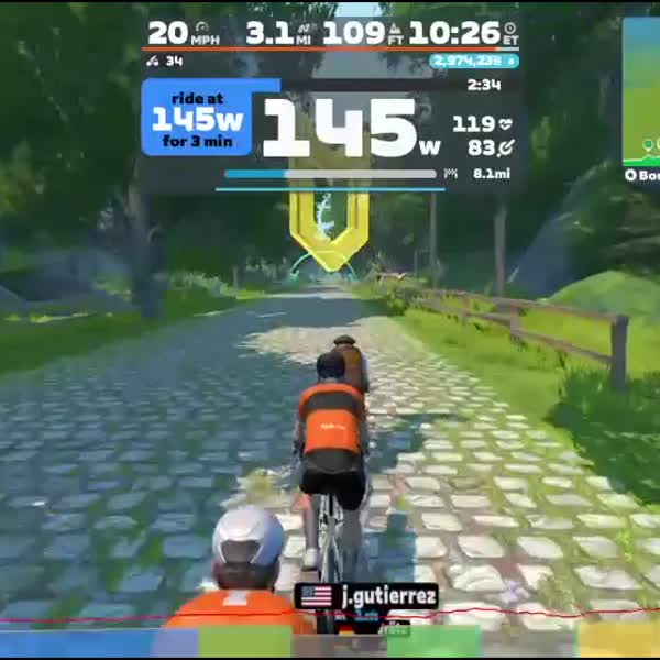 Zwift - Steven Watts' Meetup on Bon Voyage in France