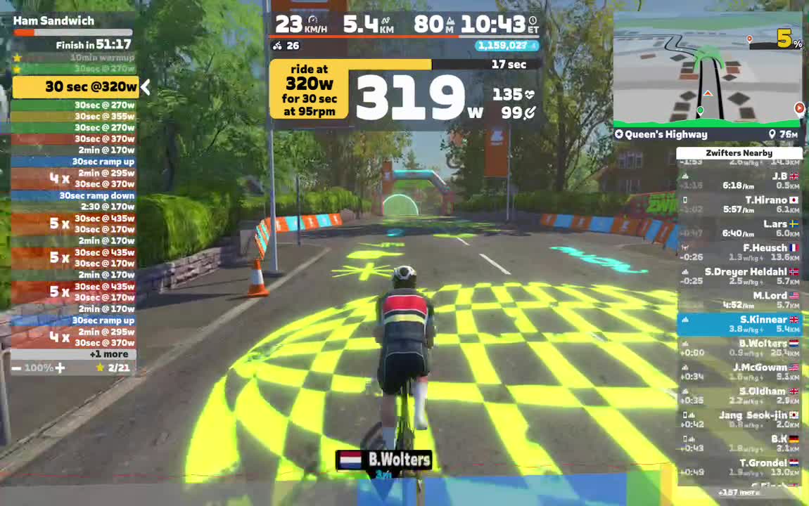 Zwift - Ham Sandwich on Queen's Highway in Yorkshire