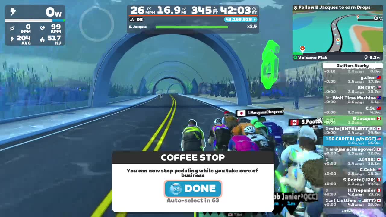 Zwift - Volcano Flat in Watopia