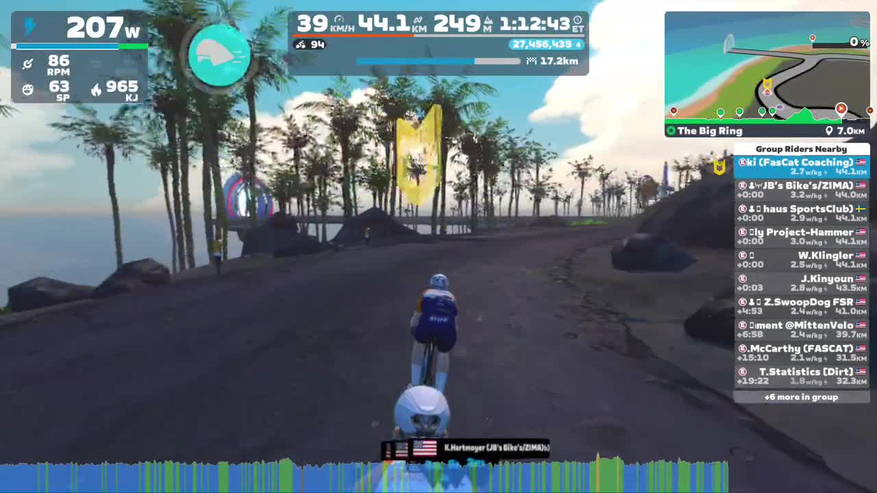 Zwift - Group Ride: FasCatCoaching Festive 500 on The Big Ring in Watopia