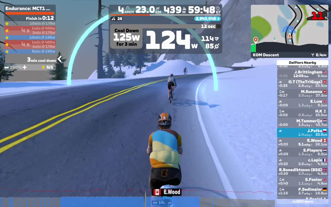 Zwift - Endurance: MCT1 Activation on Volcano Flat in Watopia