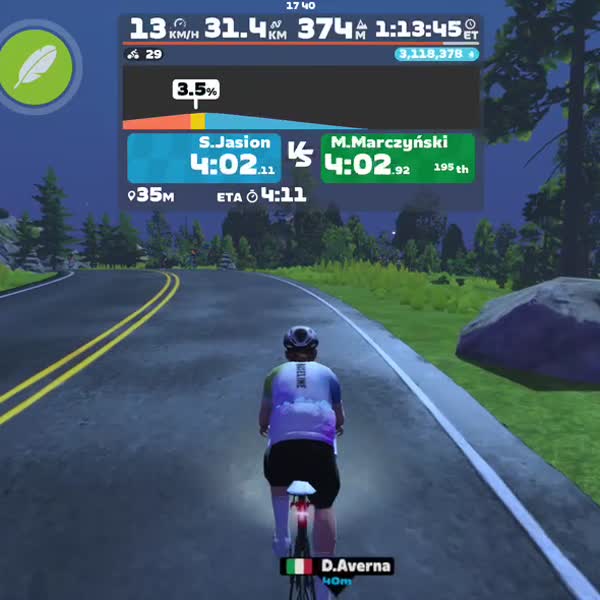 Zwift - Tair Dringfa Fechan in Watopia