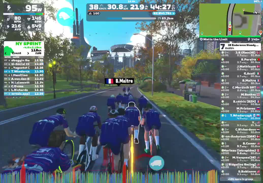 Zwift - Group Ride: 3R Endurance Steady Ride (B) on Watts the Limit in New York