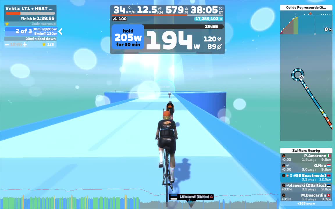 Zwift - Vekta: LT1 + HEAT pt 2