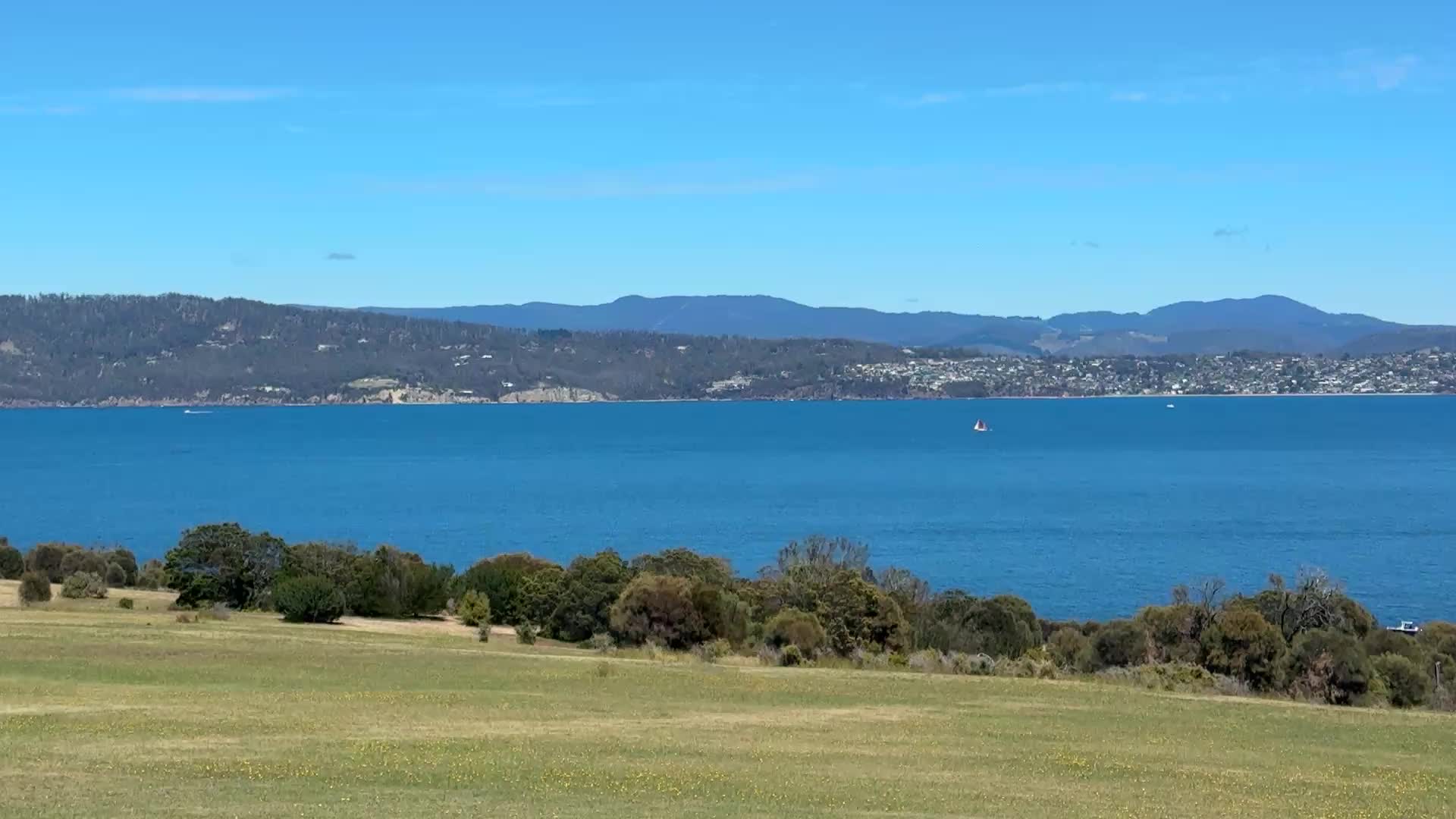 A panorama from the high point between South Arm and Possum Bay
