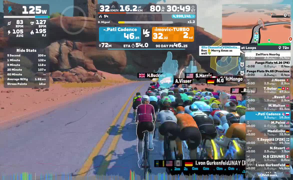 Zwift - Triple Flat Loops in Watopia
