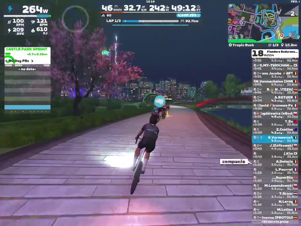 Zwift - Group Ride: Flanders Endurance Series (E) on Tropic Rush in Makuri Islands