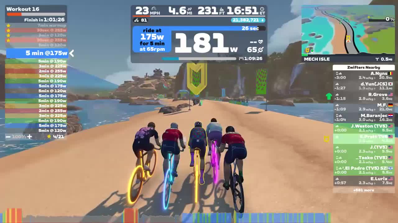 Zwift - Elizabeth Pratt TV5's Meetup on Island Outskirts in Makuri Islands