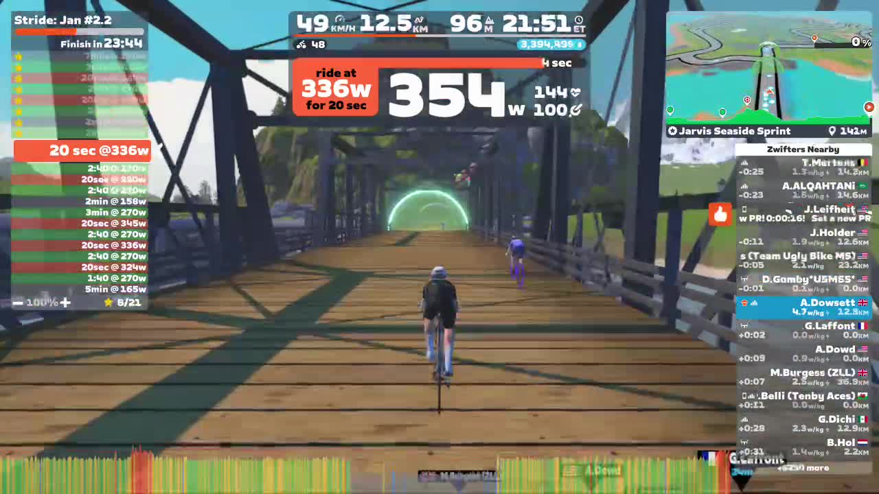 Zwift - Stride: Jan #2.2 on Jarvis Seaside Sprint in Watopia
