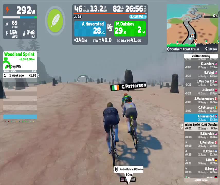 Zwift - Southern Coast Cruise in Watopia