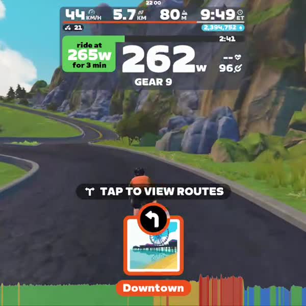 Zwift - Emily's Short Mix on Two Bridges Loop in Watopia