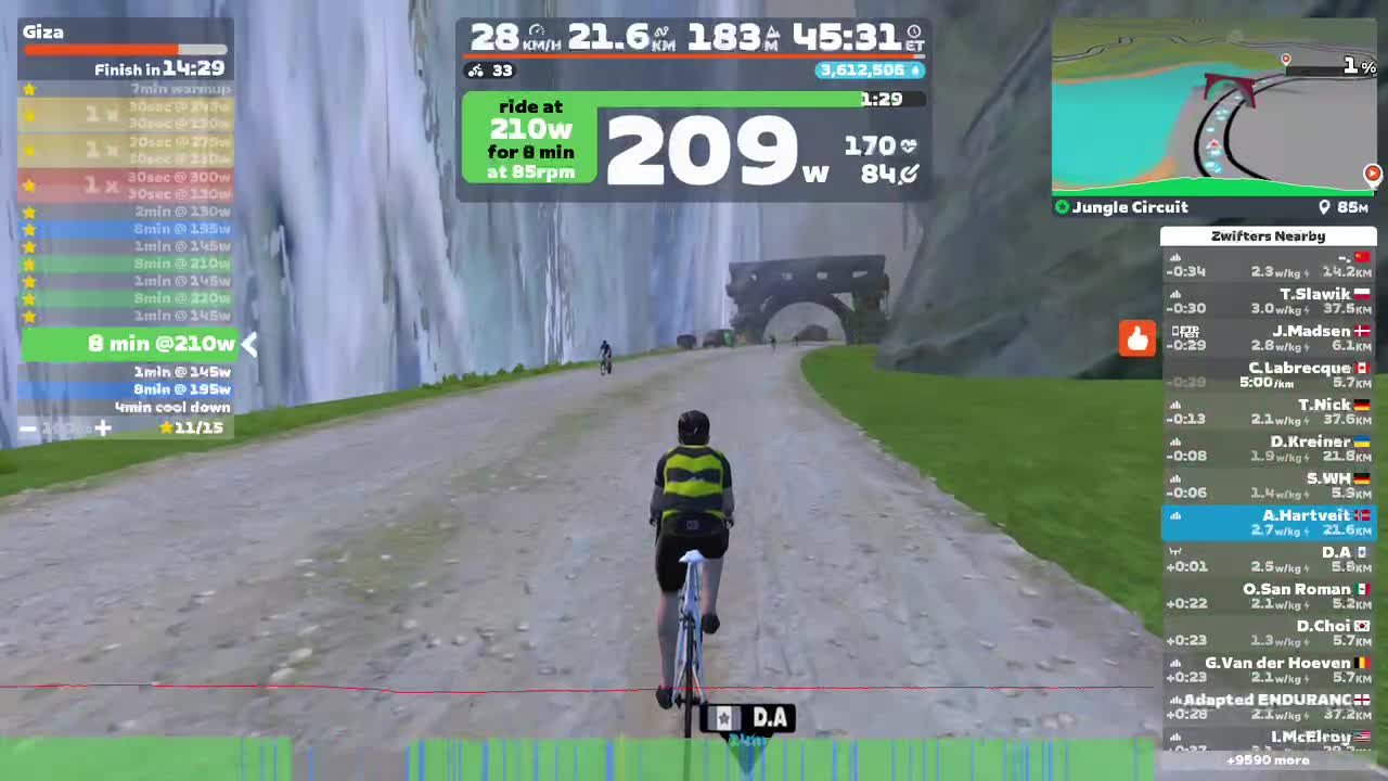Zwift - Giza on Jungle Circuit in Watopia