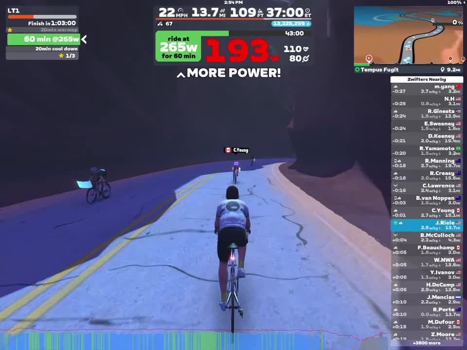 Zwift - LT1 on Tempus Fugit in Watopia