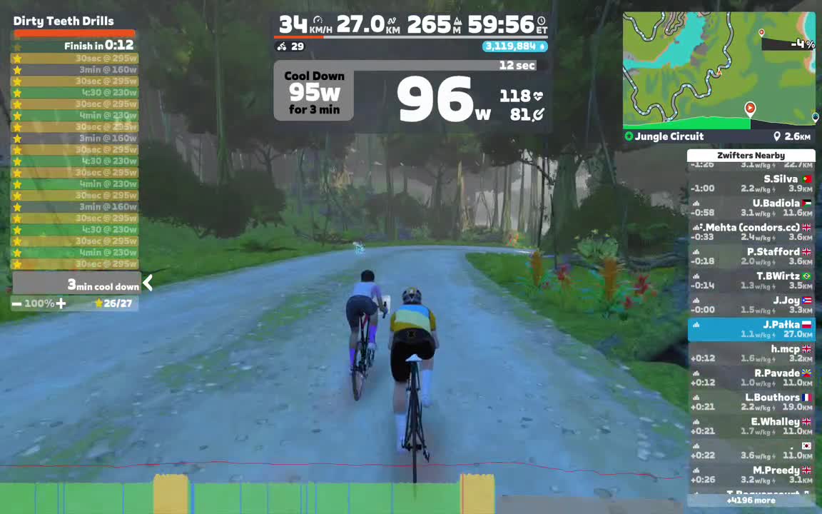 Zwift - Garmin UNBOUND Gravel Training Plan | Dirty Teeth Drills on Jungle Circuit in Watopia