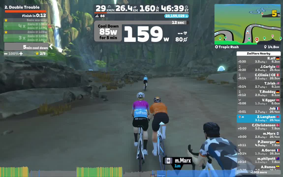 Zwift - 2. Double Trouble on Tropic Rush in Makuri Islands