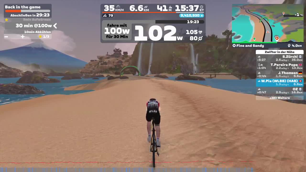 Zwift - Back in the game on Fine and Sandy in Makuri Islands