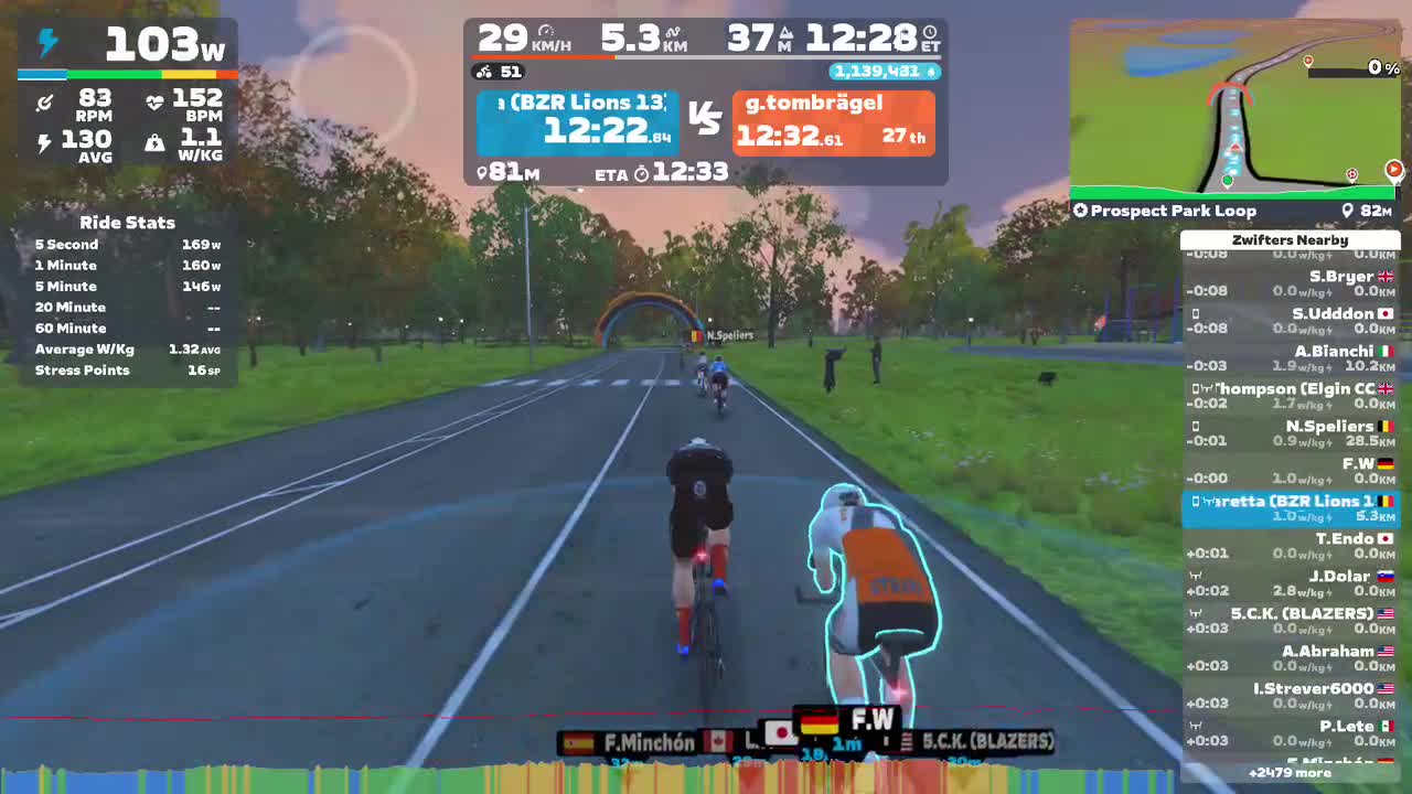 Zwift - Prospect Park Loop in New York