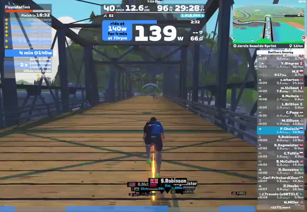 Zwift - Foundation on Jarvis Seaside Sprint in Watopia