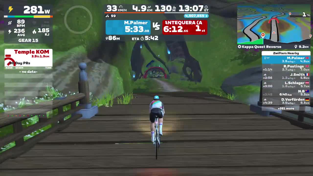Zwift - Kappa Quest Reverse in Makuri Islands