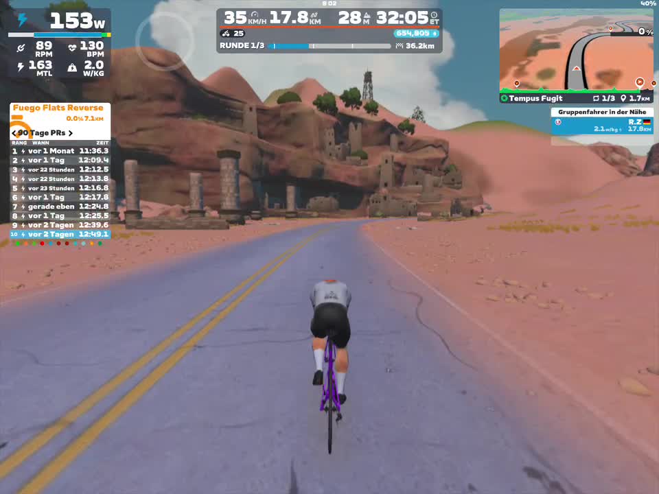 Zwift - Group Ride: Road to festive 500 on Tempus Fugit in Watopia