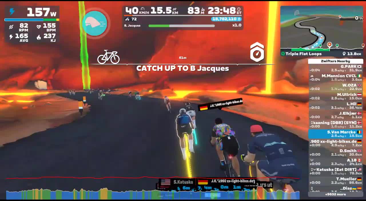 Zwift - Triple Flat Loops in Watopia