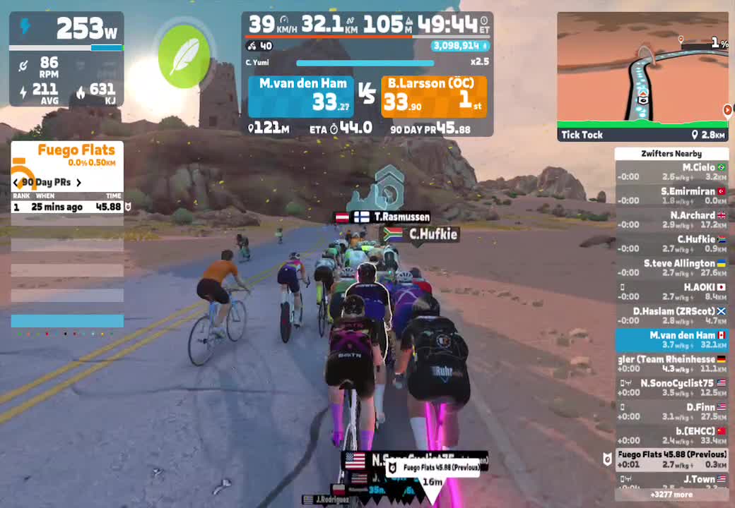 Zwift - Pacer Group Ride: Tick Tock in Watopia with Yumi
