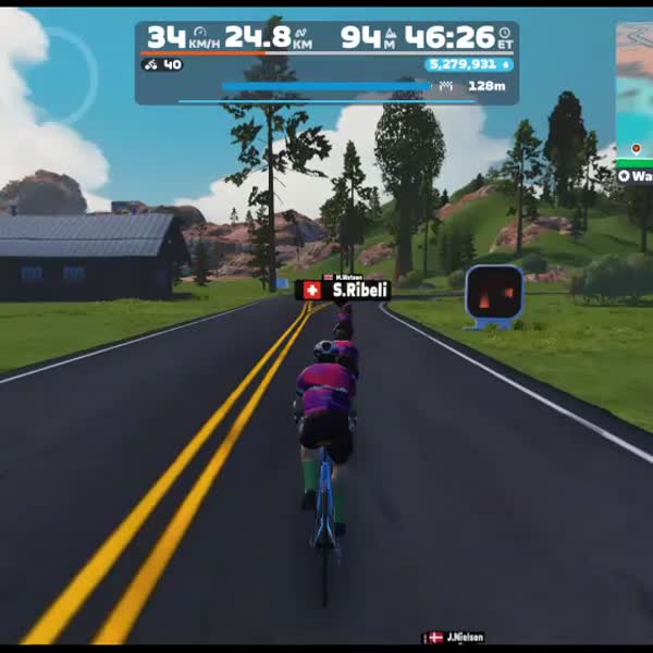Zwift - Group Ride: Rapha Festive 500 with Miguel @ 1.8 W/KG on Watopia's Waistband in Watopia