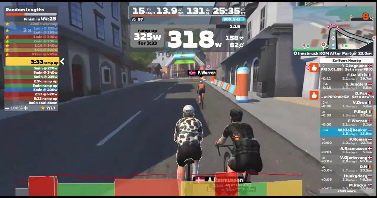 Zwift - Random lengths on Innsbruck KOM After Party in Innsbruck