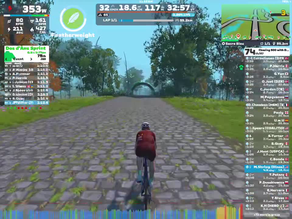 Zwift - Group Ride: Chasing 500 with DZR on Sacre Bleu in France