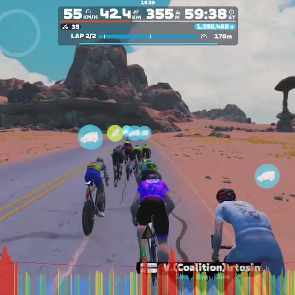 Zwift - Race: T-VGN Tornado (B) on Sand And Sequoias in Watopia