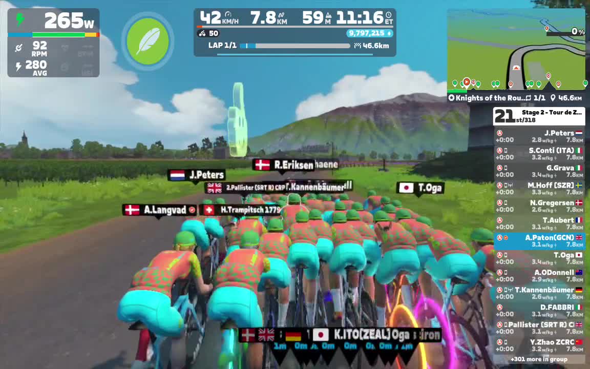 Zwift - Group Ride: Long - Stage 2 - Tour de Zwift on Knights of the Roundabout in France
