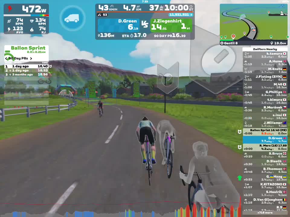Zwift - Gentil 8 in France