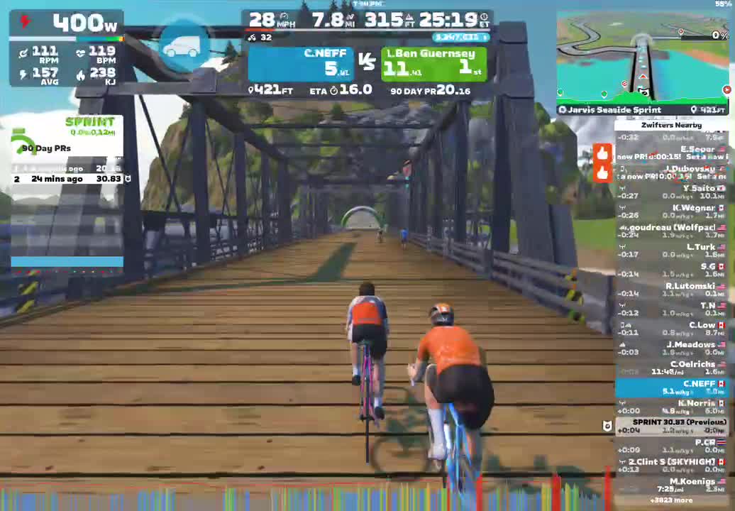 Zwift - Jarvis Seaside Sprint in Watopia