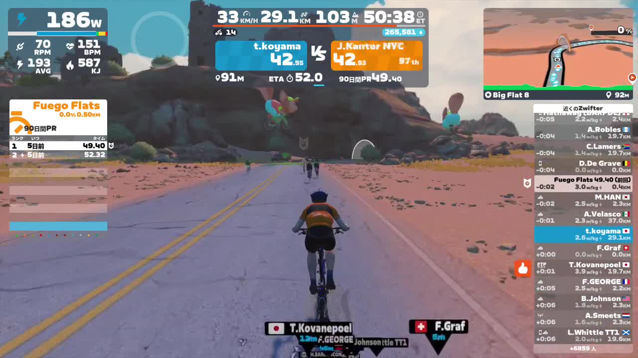 Zwift - Big Flat 8 in Watopia