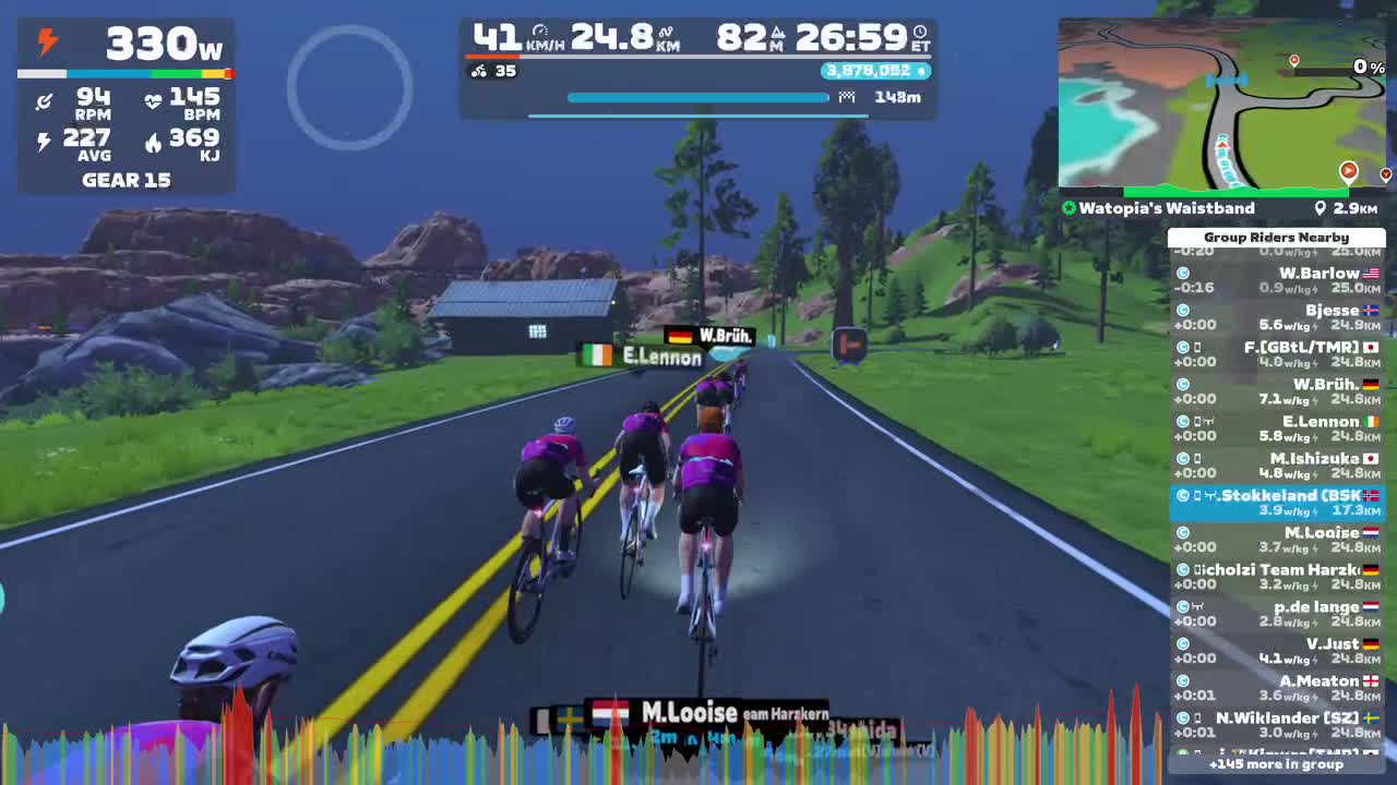 Zwift - Group Ride: Rapha Festive 500 with Maria @ 2.2 W/KG on Watopia's Waistband in Watopia