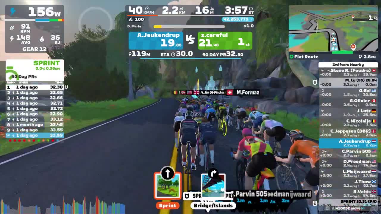 Zwift - Flat Route in Watopia