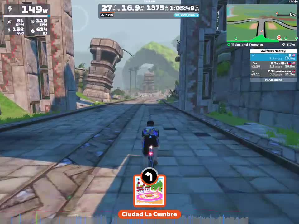 Zwift - Tides and Temples in Watopia