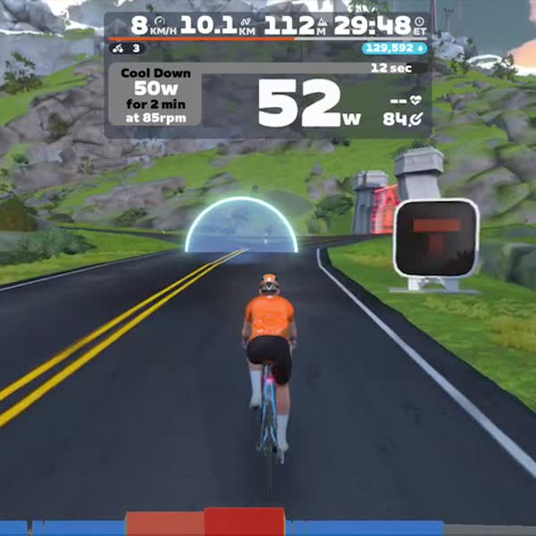 Zwift - 2 by 2 on Ocean Lava Cliffside Loop in Watopia