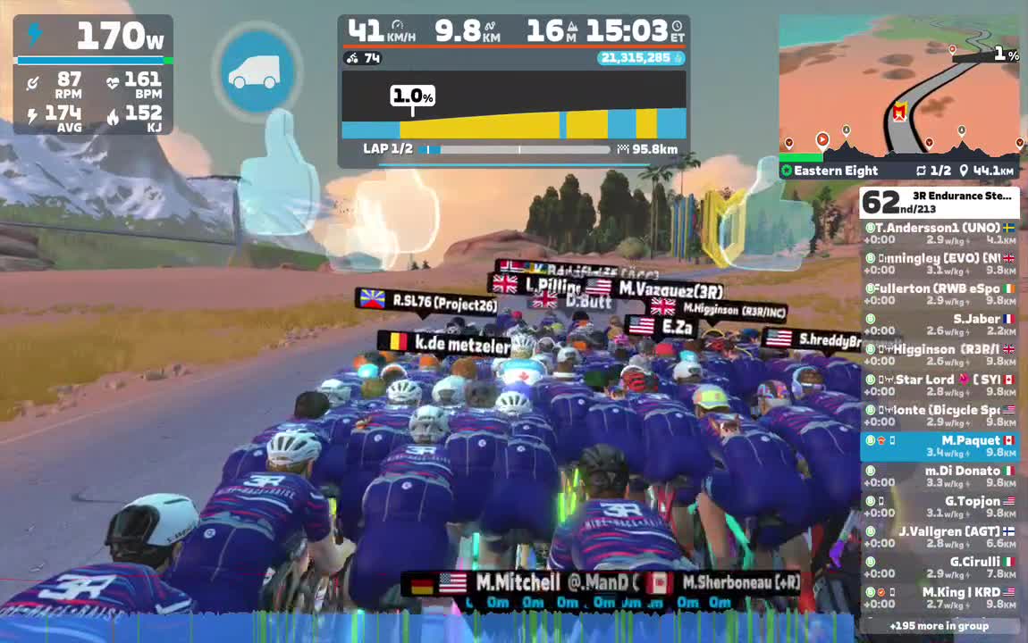 Zwift - Group Ride: 3R Endurance Steady Ride (B) on Eastern Eight in Watopia