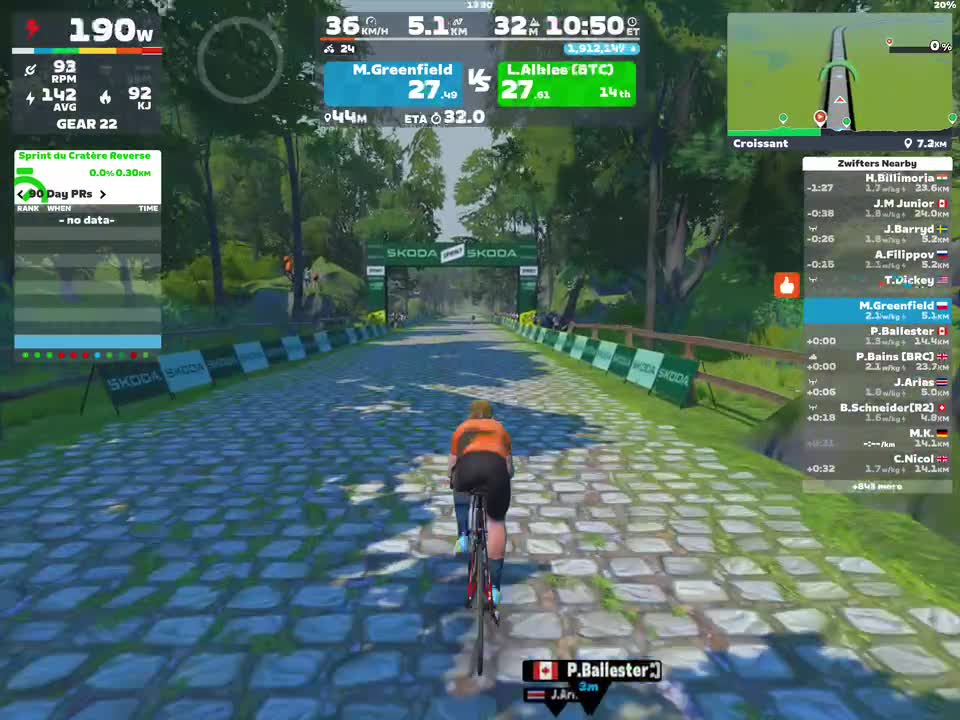 Zwift - Croissant in France