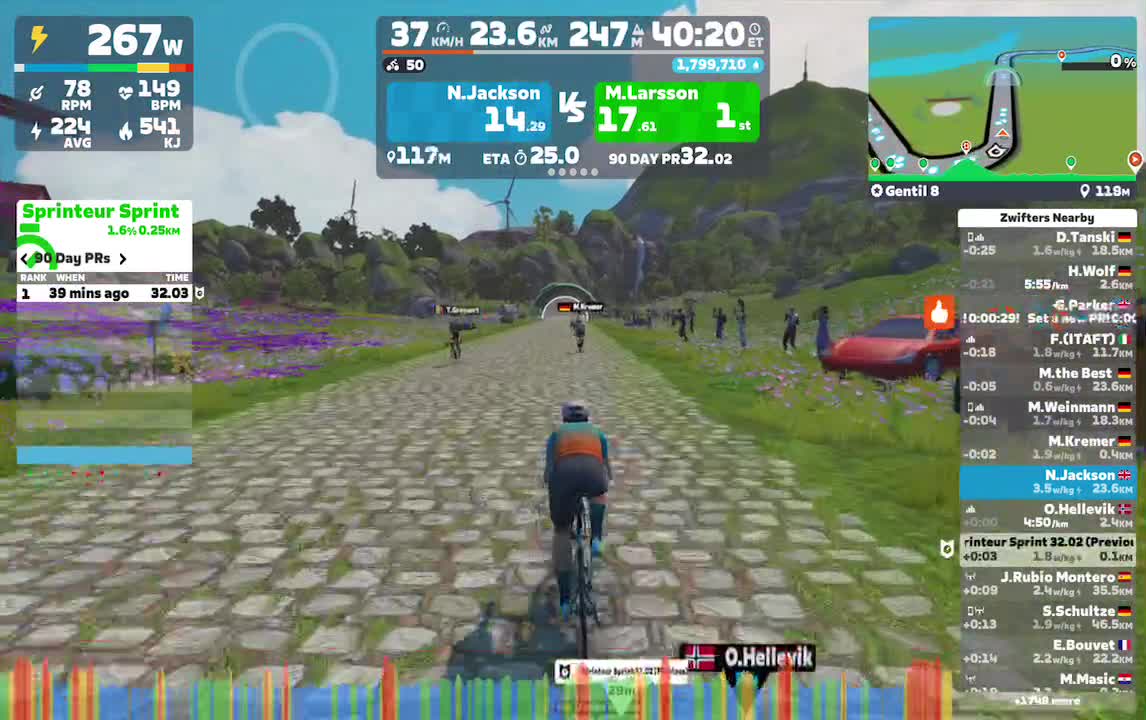 Zwift - Gentil 8 in France