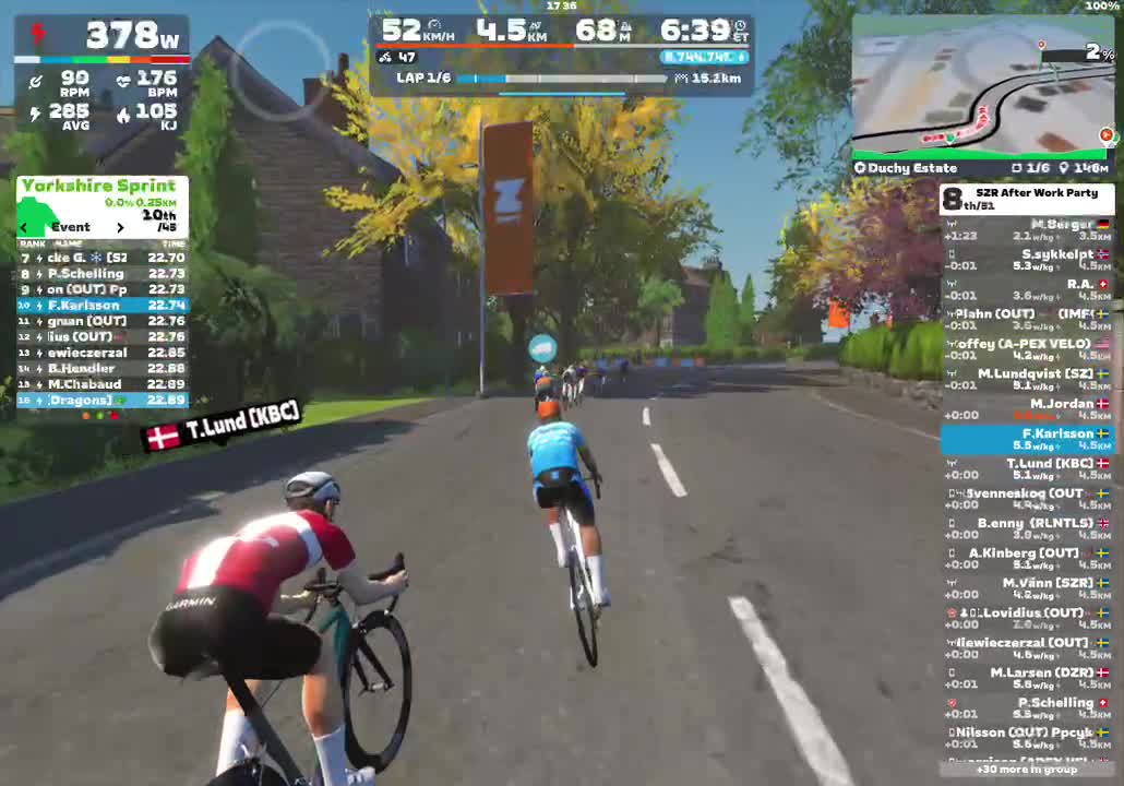 Zwift - Race: SZR After Work Party (A) on Duchy Estate in Yorkshire