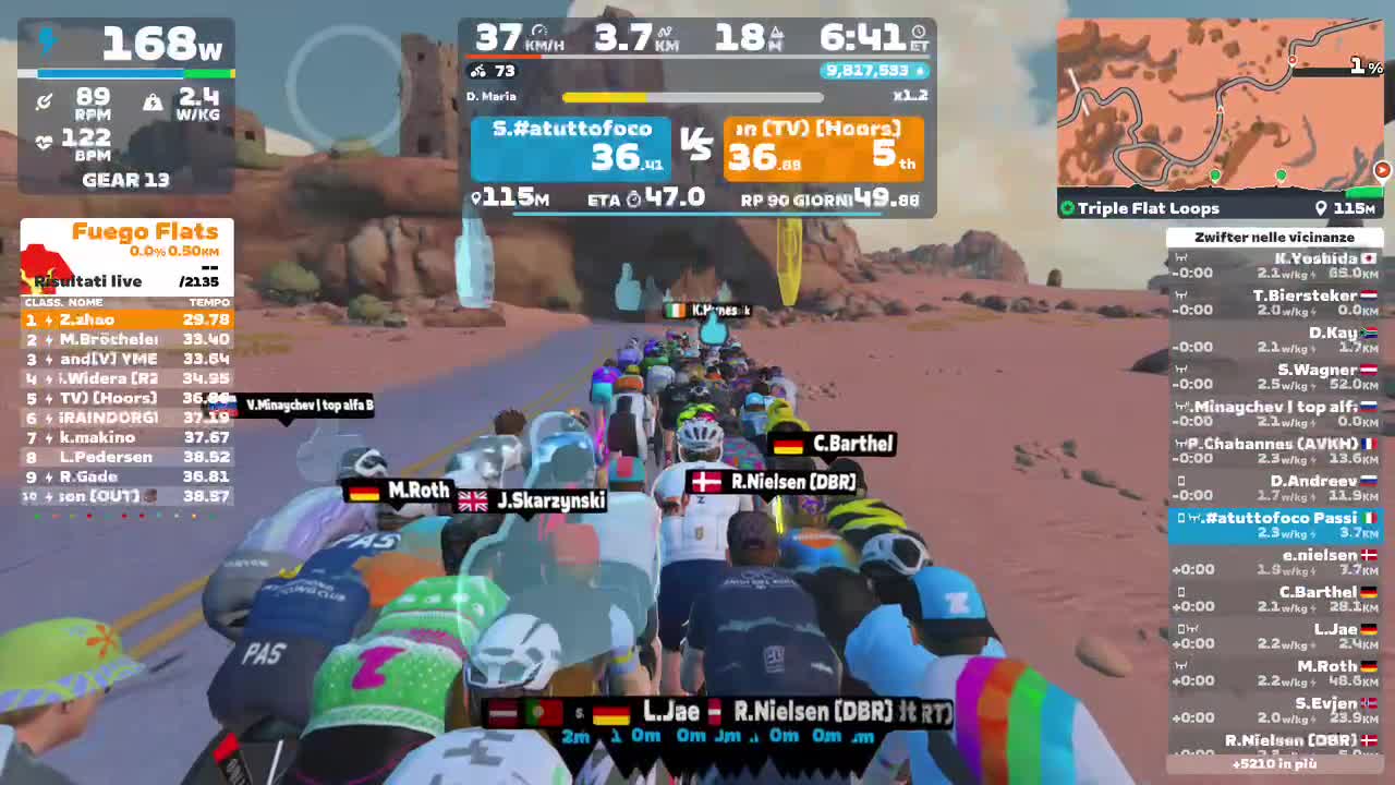 Zwift - Triple Flat Loops in Watopia