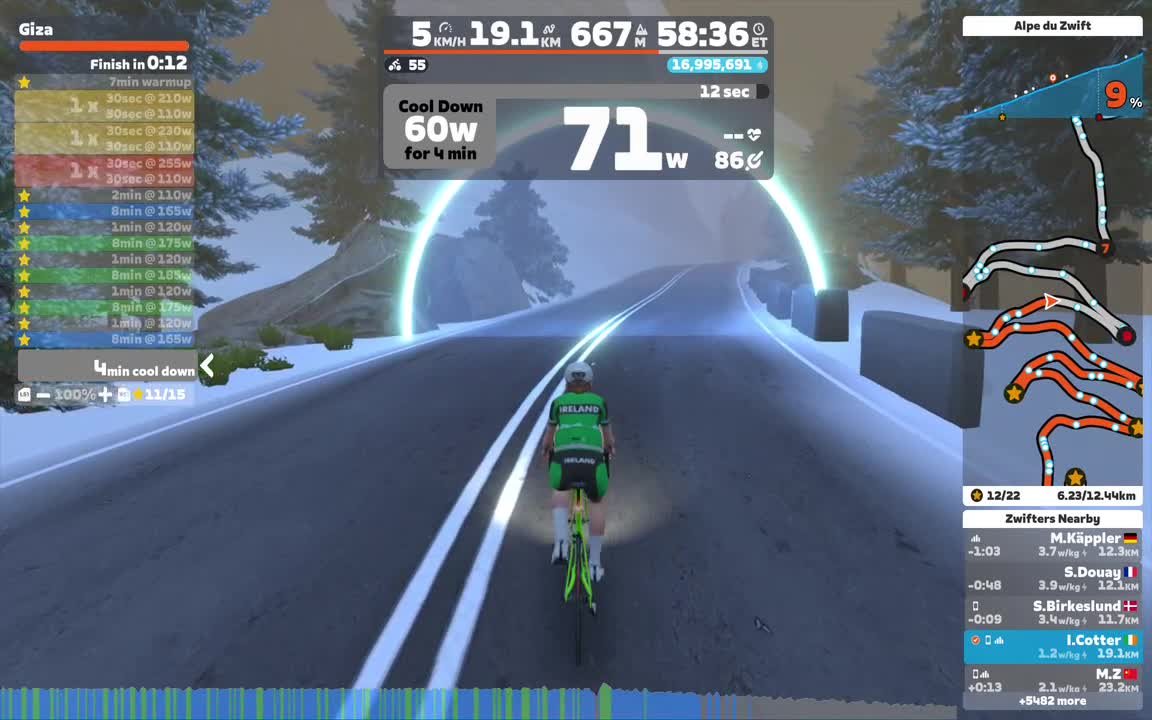 pilates and zwift intervals okurrr